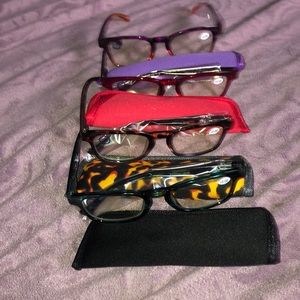 Set of 4 Blue-block strength 0 Fashion Glasses NWT